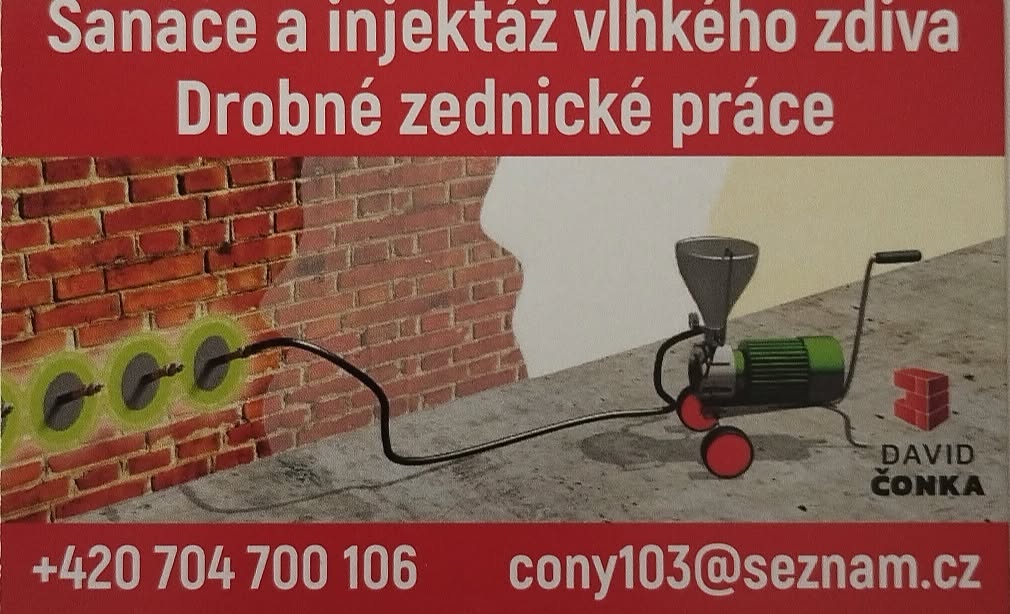 David Čonka - chemická izolace zdiva proti vlhkosti